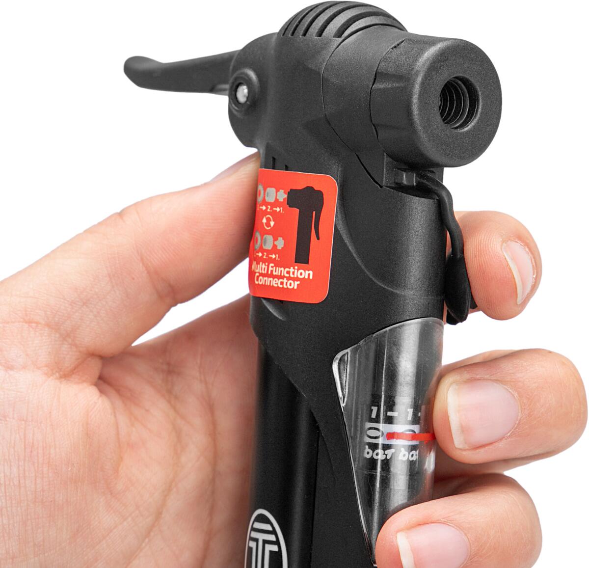 Mini håndpumpe for sykkel med manometer 8 bar 175 g - Heyner reservedeler