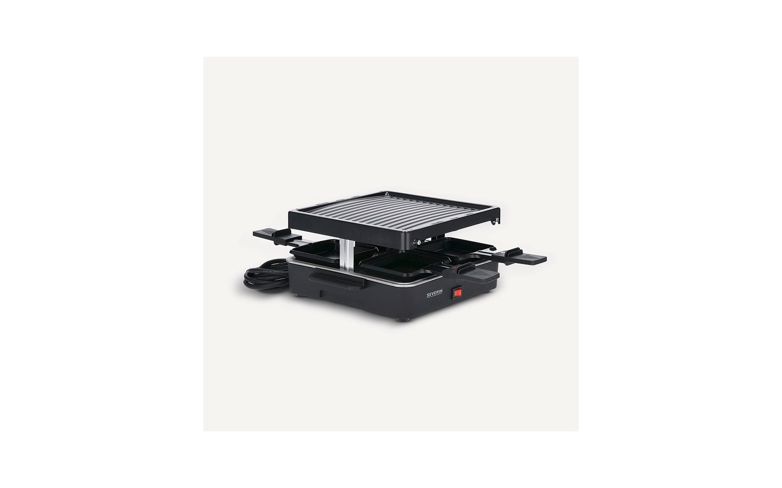 Mini raclettegrill RG 2370 bakside med kontrollpanel