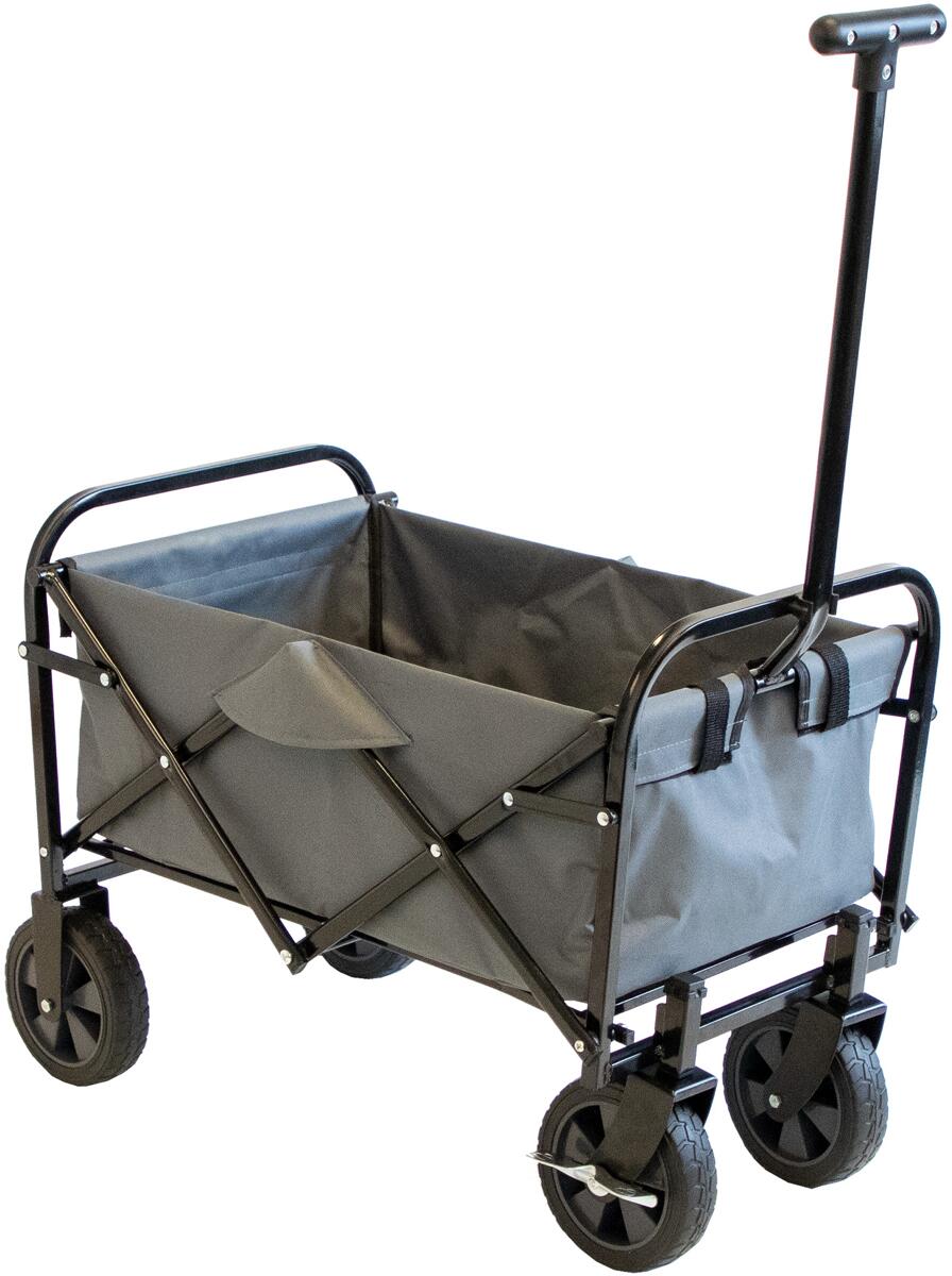 Mini sammenleggbar campingvogn grå forfra