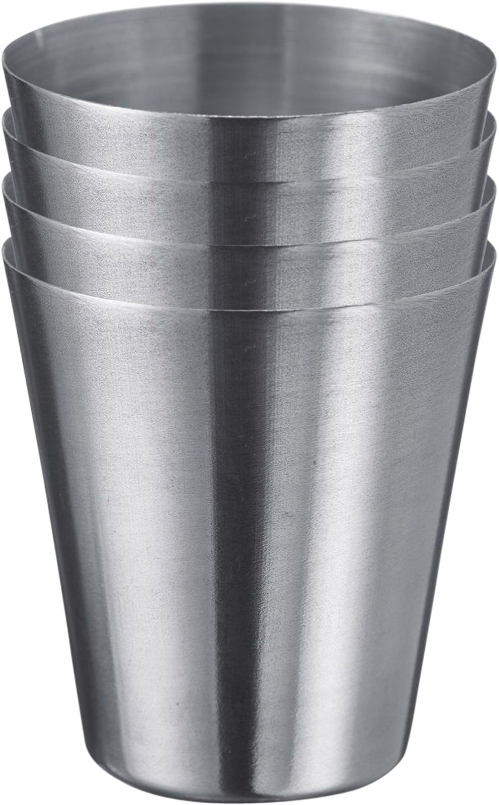 Minikopper Mendo 4 stk rustfritt stål 30 ml forfra