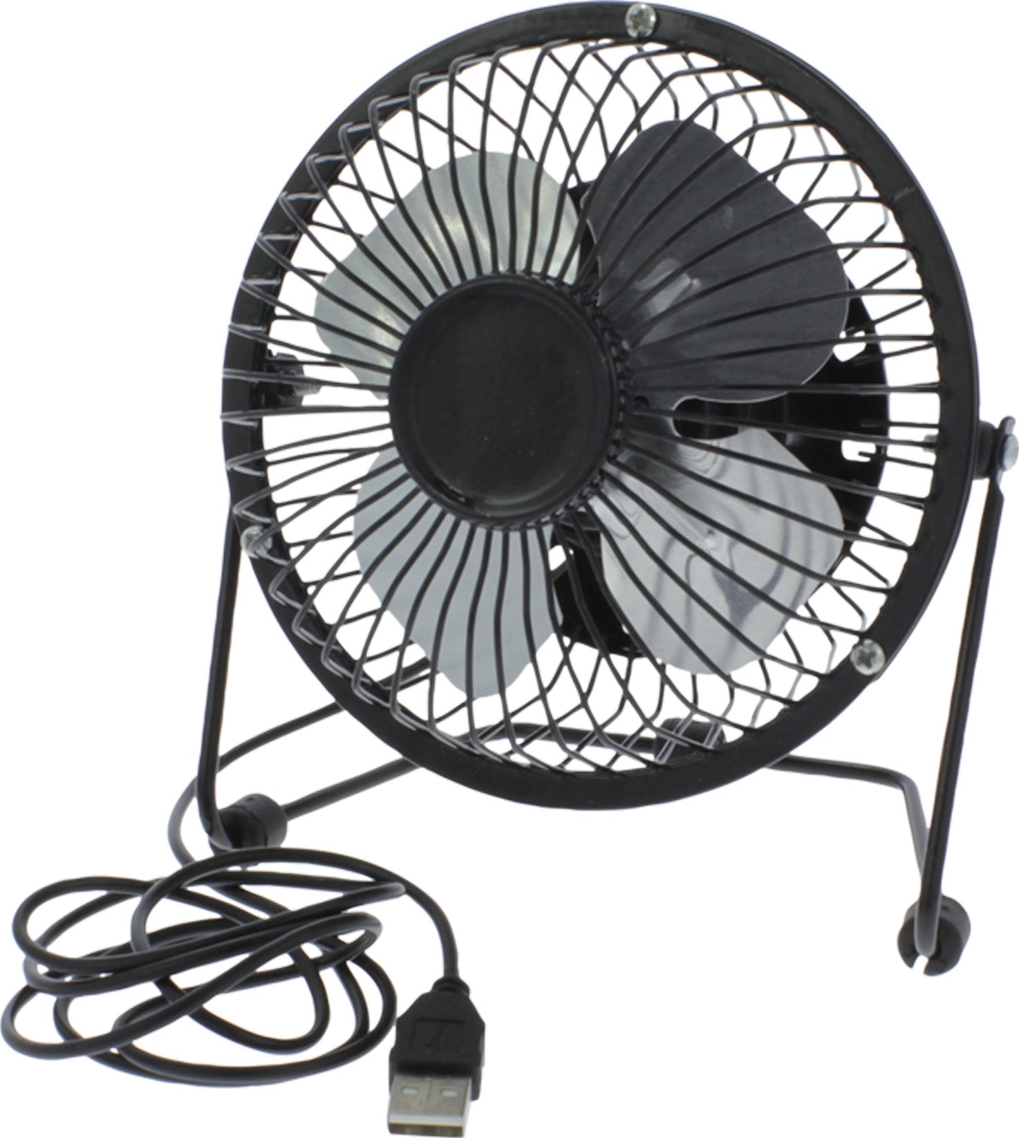 Minivifte med USB-tilkobling 10 cm svart foran