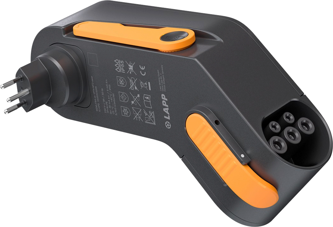 Mobil elbillader Mobility Dock Sveits Type 2 forfra