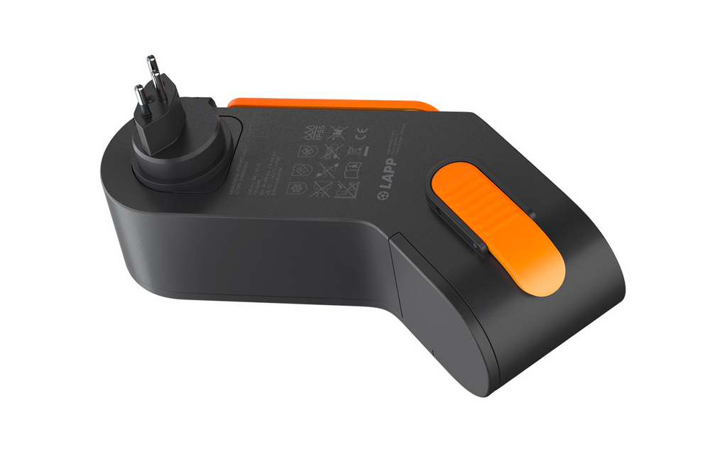 Nærbilde av ladeplugg på Mobility Dock Sveits Type 2