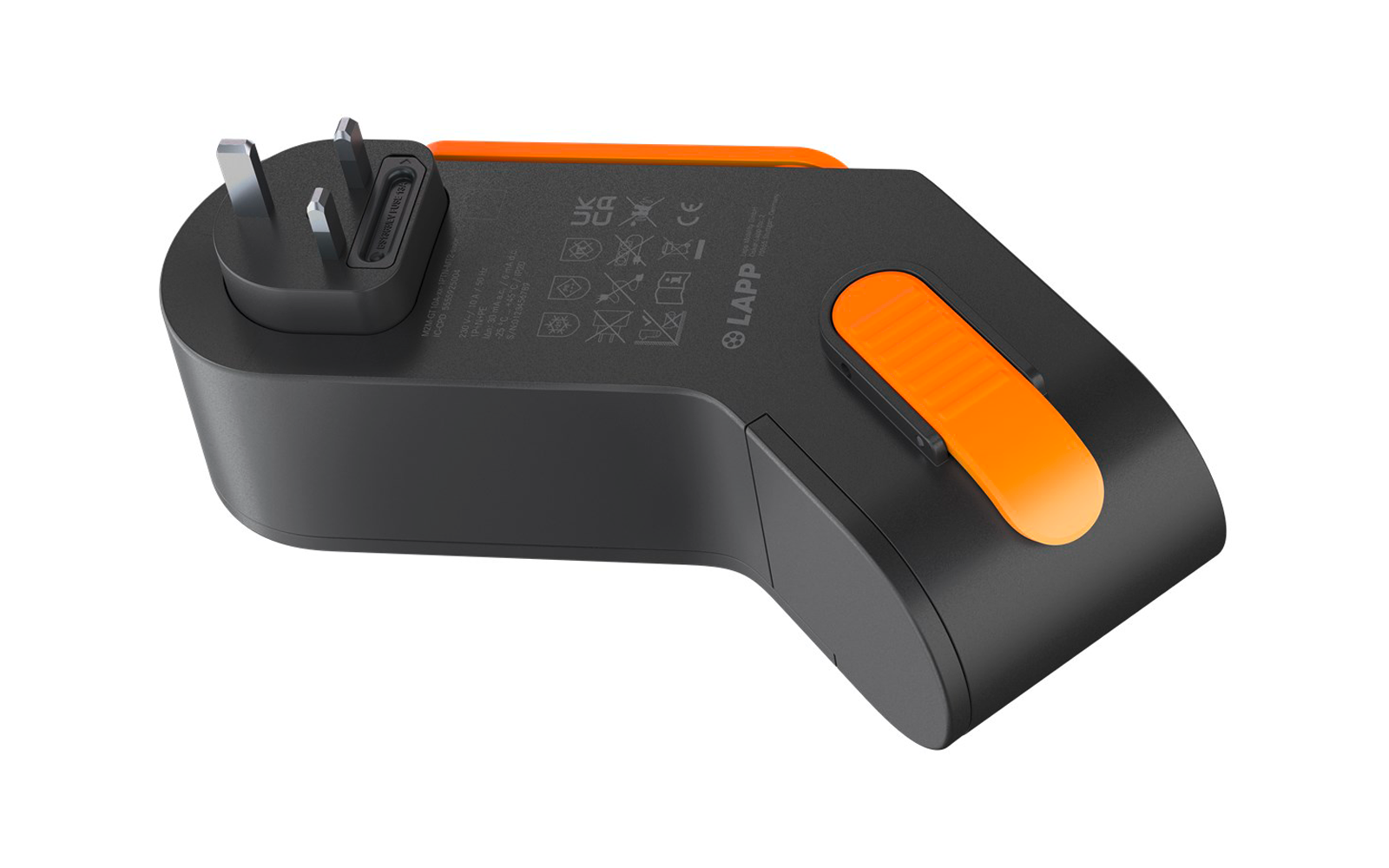 Nærbilde av tilkobling på Mobil elbillader Mobility Dock UK Type 2 1-fase 10 A 2,3 kW - LAPP