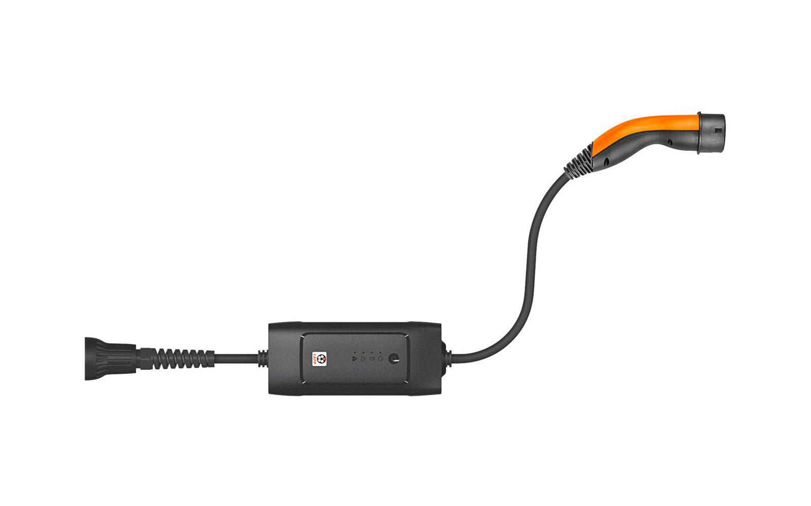 Detalj av kabel og kontakt på Mobil ladestasjon universal Typ 2 opptil 22 kW 6 m kabel - LAPP