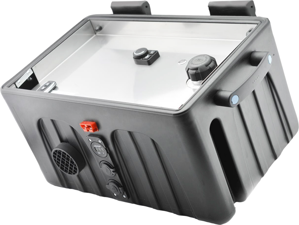 Mobil takteltvarmer med LiFePO4-batteri 17 kg 40 l forfra