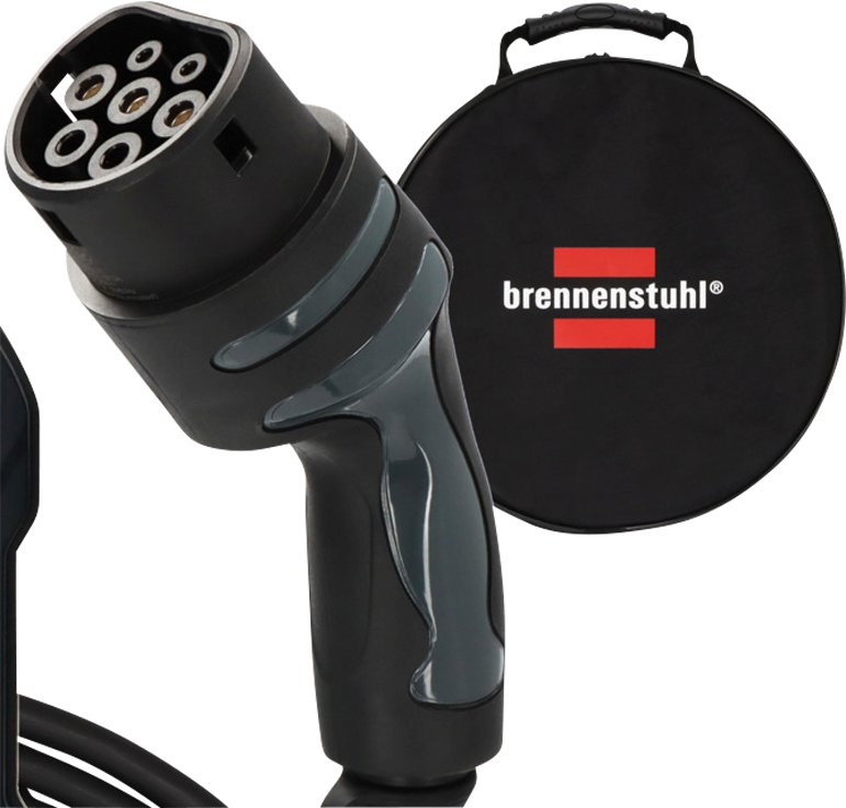 Mobil wallbox Typ 2 med display 2,3 kW 8 m kabel - Brennenstuhl forfra