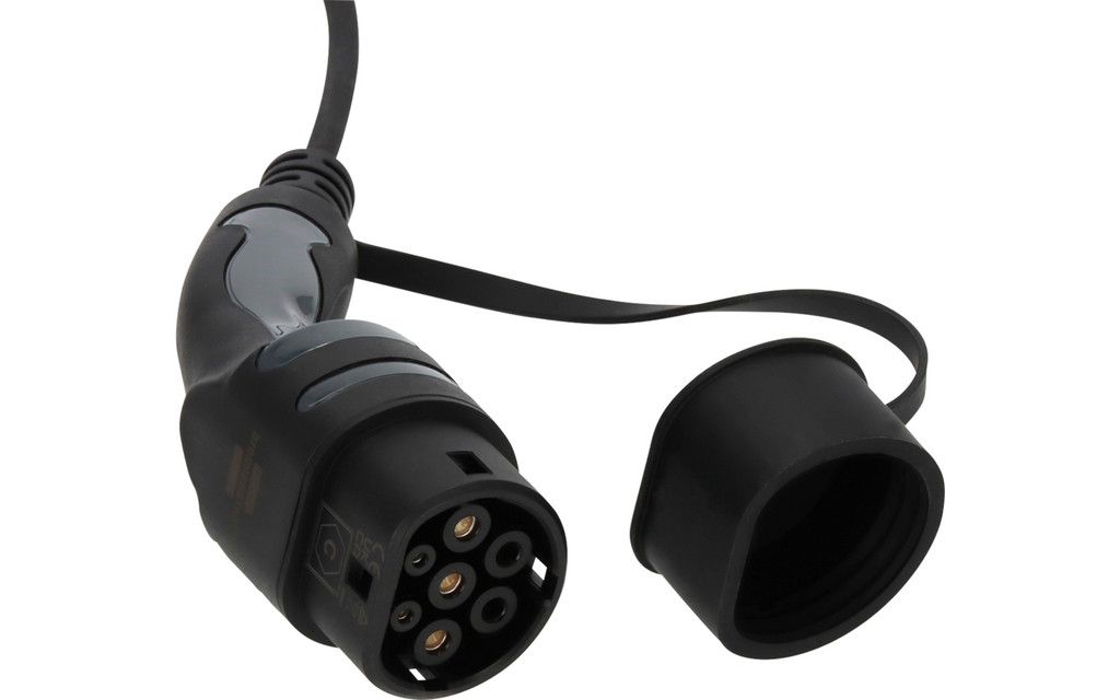 Nærbilde av kabel på Mobil wallbox Typ 2 med display 2,3 kW 8 m kabel - Brennenstuhl