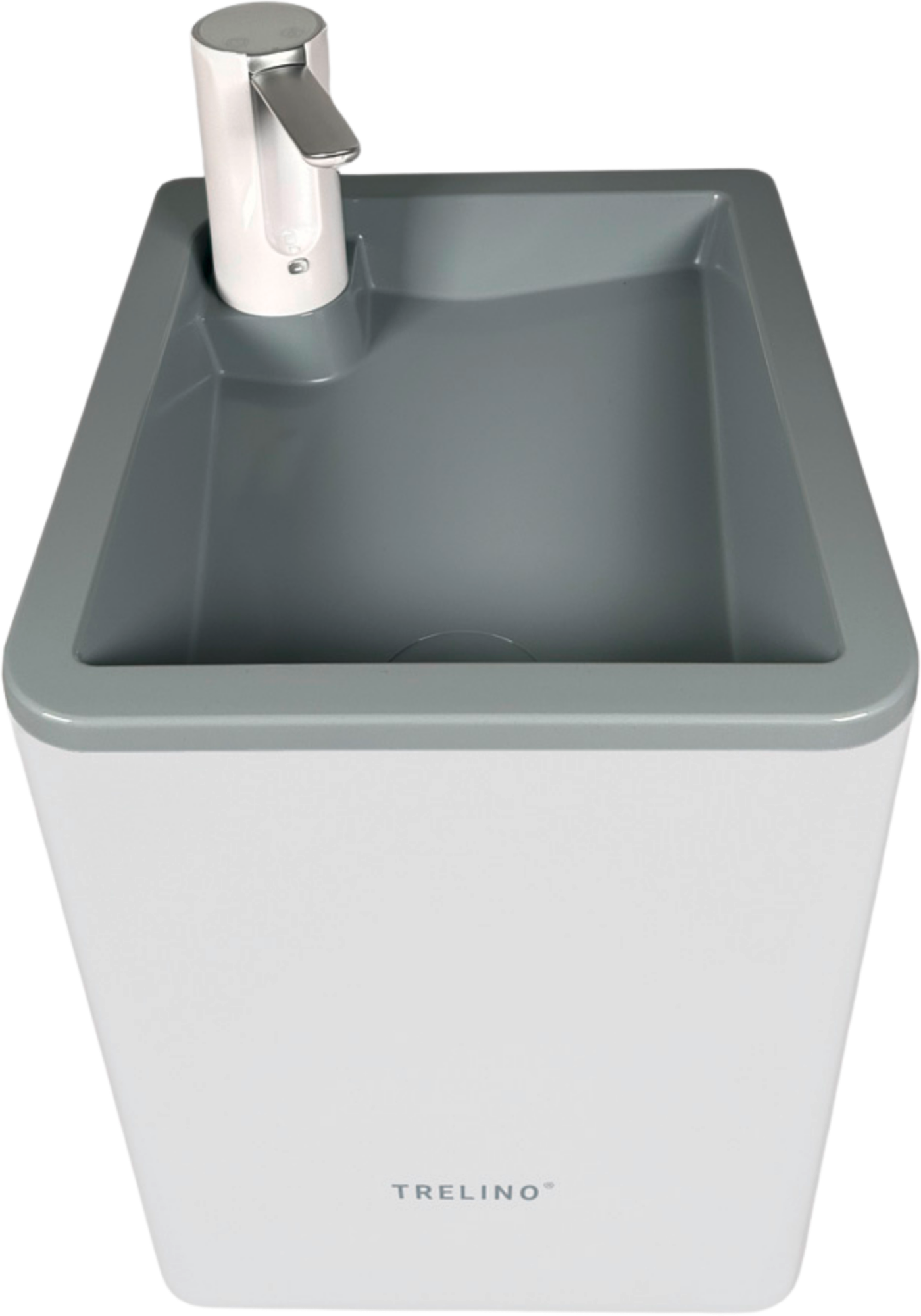 Mobilt vaskefat Splash L 10 liter hvit med touchfunksjon forfra