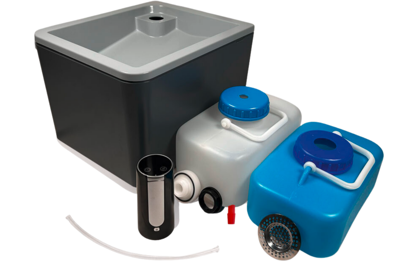 Mobilt vaskefat Splash S 4,5 liter med touchfunksjon - Trelino pakket for transport