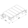 Modulær campingboks-sett Base Black M 120x200 cm sammenkoblet system