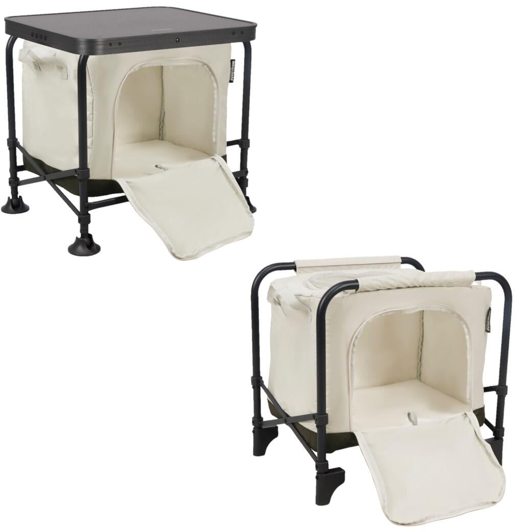Modulor sammenleggbart campingskap beige forfra