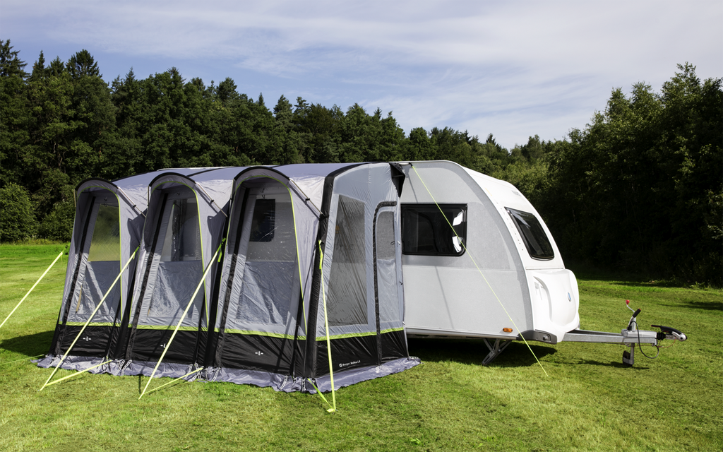 Molina Air Deluxe II oppblåsbart reisefortelt detalj av luftstenger