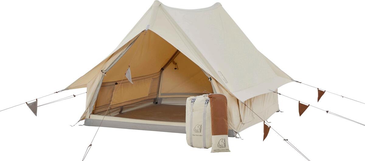 Mønetelt Ydun Tech Mini 2-pers 210x155 cm montert på campingplass
