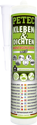 Monteringslim og tetningsmiddel hvit 290 ml - Petec på tube