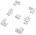 Monteringssett for solcellepanel 7-delt kort hvit 2 kg - ECTIVE forfra