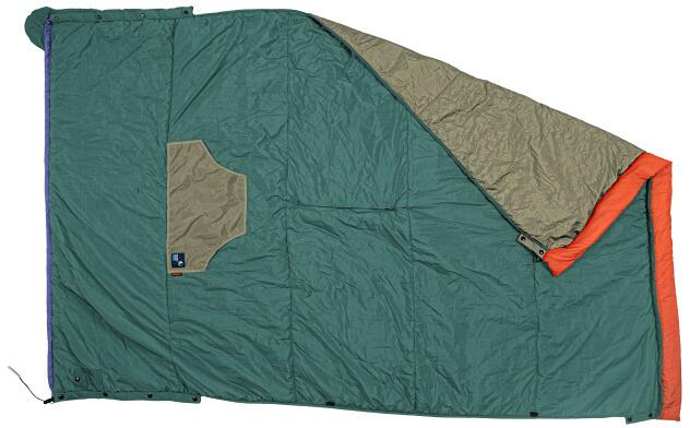 Moonblanket Compact reisepledd 205x135 cm grønn forfra