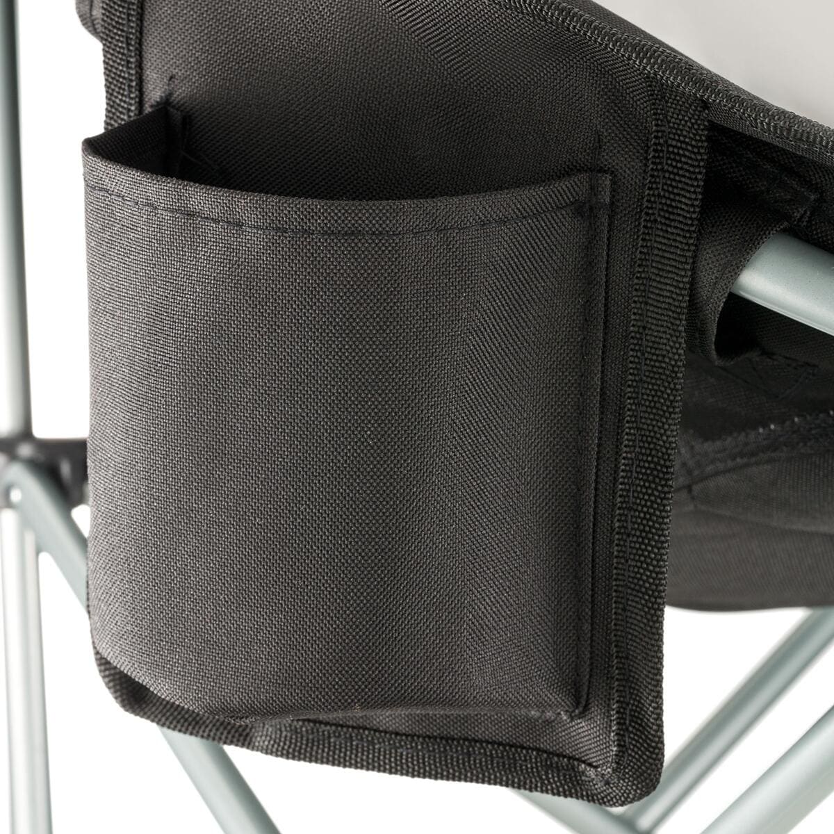 Moonchair Deluxe sammenleggbar 150 kg svart/grå - KingCamp detalj av stoff