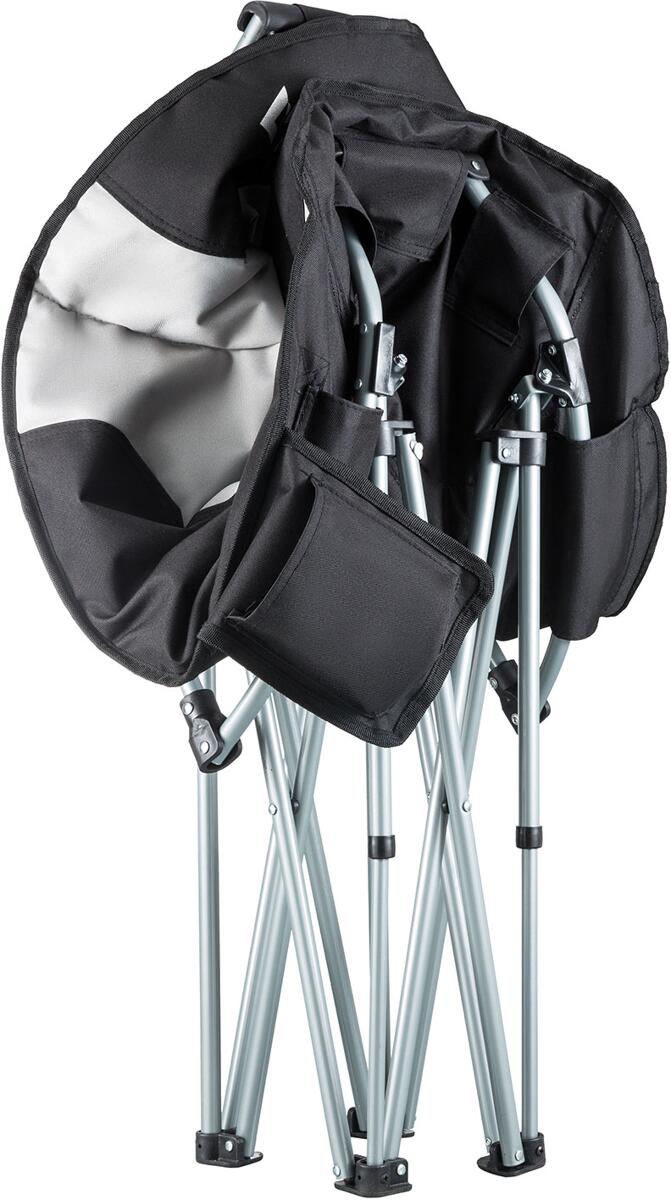 Moonchair Deluxe sammenleggbar 150 kg svart/grå - KingCamp nærbilde av stolben