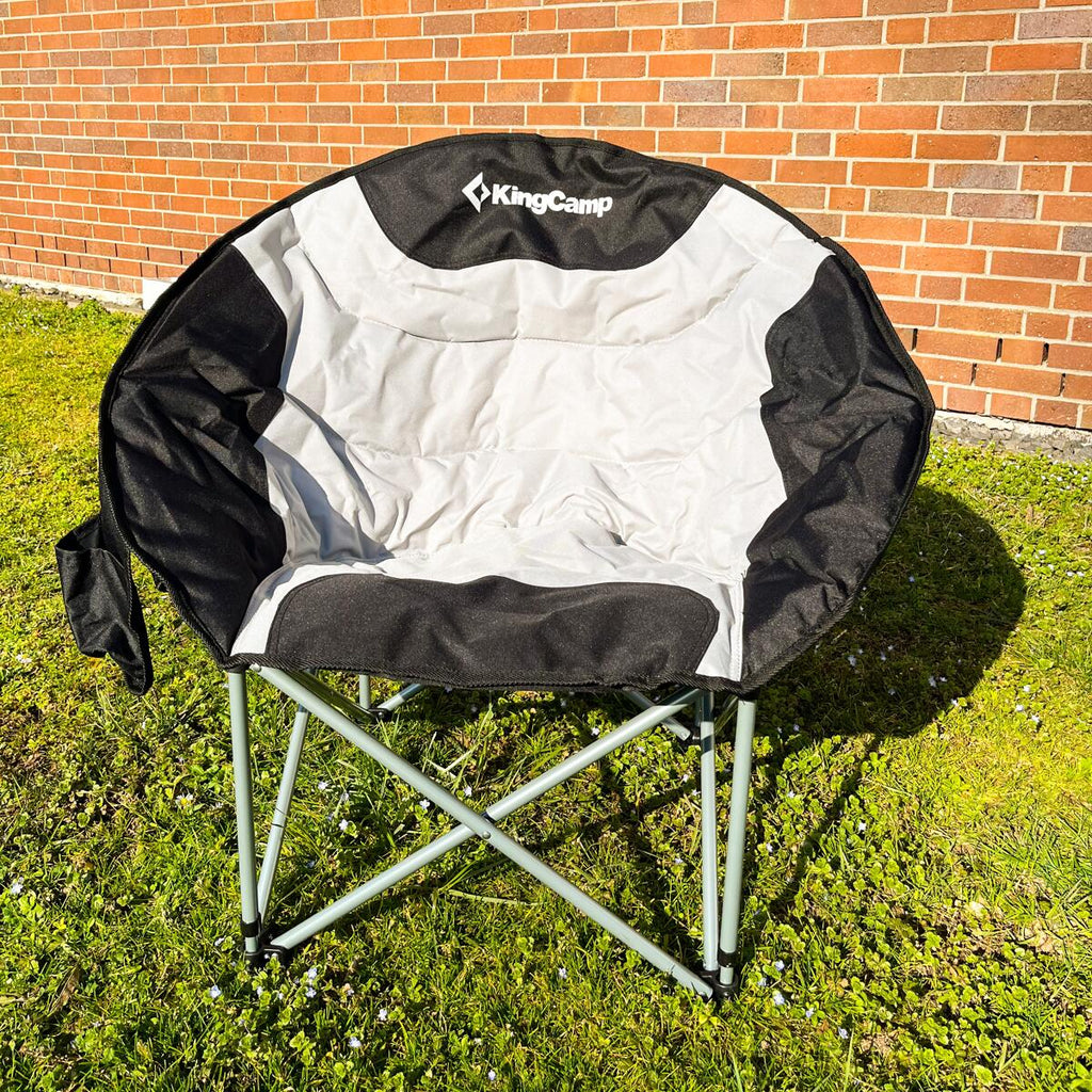 Moonchair Deluxe sammenleggbar 150 kg svart/grå - KingCamp brukt på tur