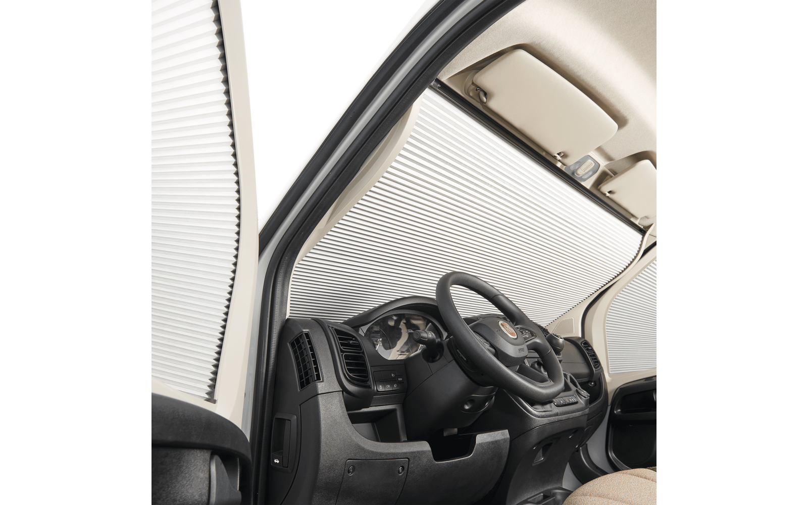 Nærbilde av Mørkleggingsgardin FP 210 for Fiat Ducato 250/290 - Dometic materiale og tekstur