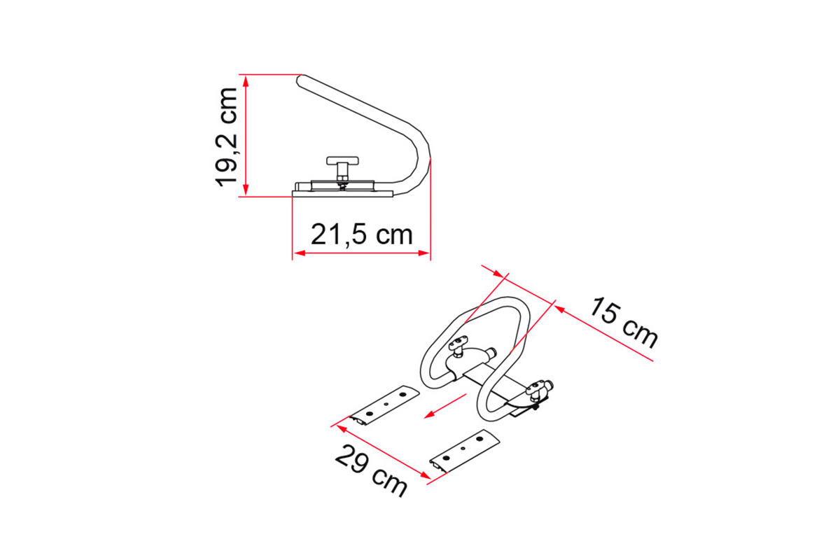 Moto Wheel Chock Rear hjulblokkeringssystem for bakhjul forfra