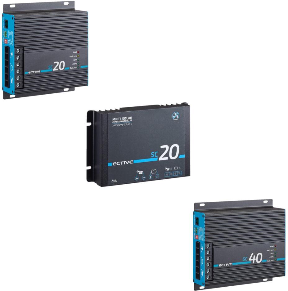 MPPT laderegulator for 12/24V forsyningsbatterier - ECTIVE forfra