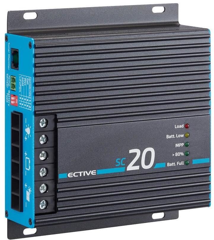 MPPT laderegulator for 12/24V forsyningsbatterier - ECTIVE bakside