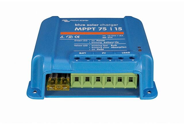 Detalj av MPPT solcelleladeregulator BlueSolar 75V/15A 12V/24V - Victron Energy