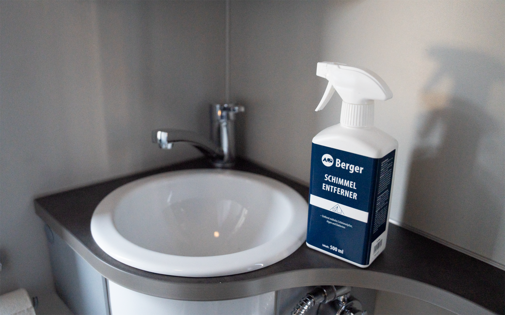 Detalj av muggfjerner spray 500 ml for telt og markise