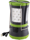 Multi Light oppladbar campinglykt 500 lumen med lommelykter forfra