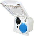 Multifunksjons utvendig stikkontakt 12V/230V/HDMI/SAT 13x12 cm fra Haba