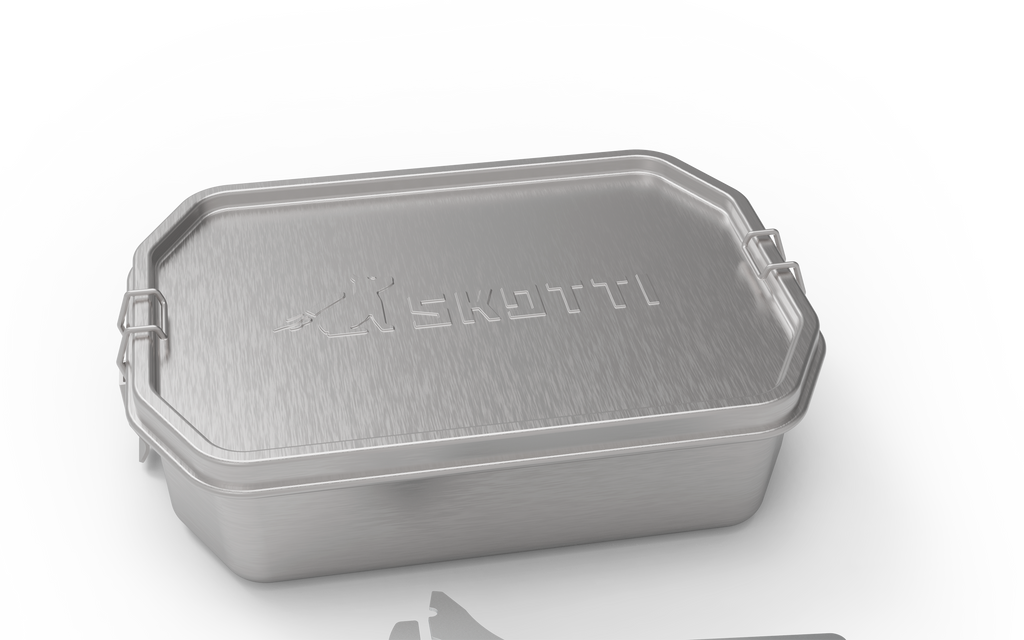 Multifunksjonsboks Boks stabelbar 1 l med løftetang for Skotti Grill forfra