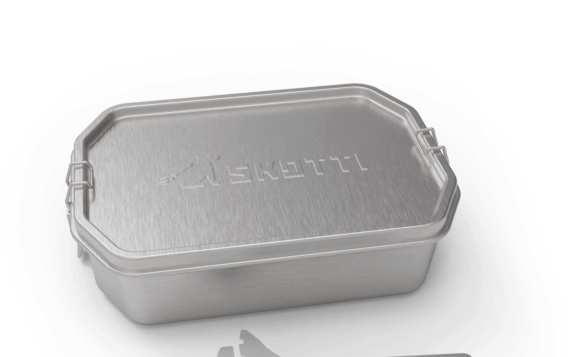 Multifunksjonsboks Boks stabelbar 1 l med løftetang for Skotti Grill forfra