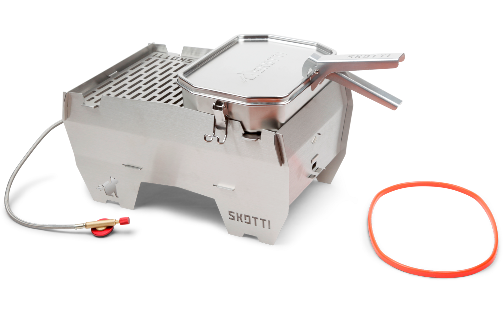 Multifunksjonsboks Boks stabelbar 1 l med løftetang for Skotti Grill side