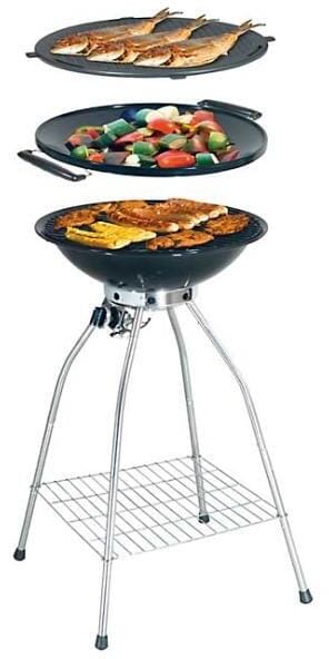 Montert Multifunksjonsgrill Woki på campingplass