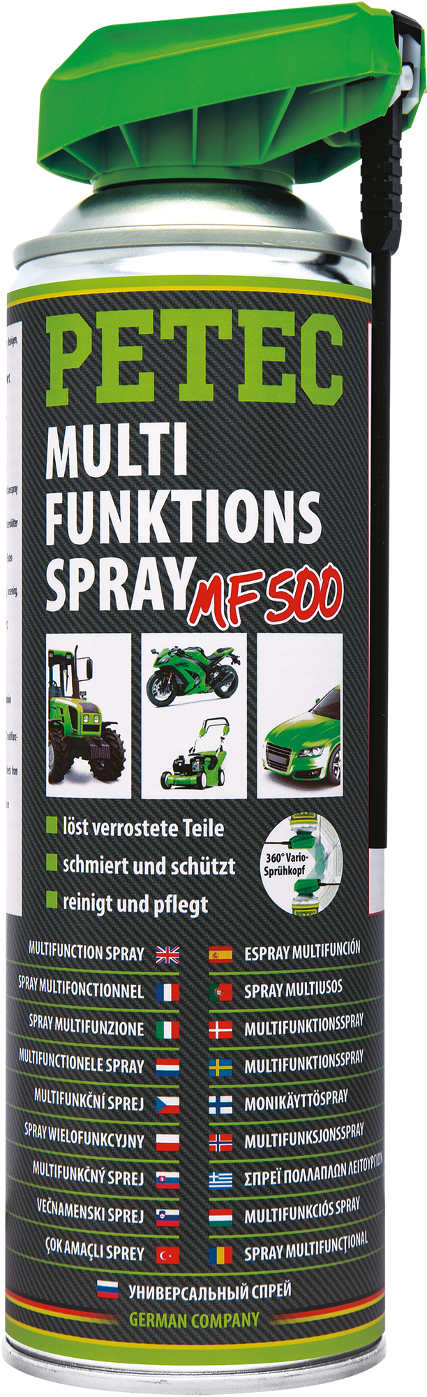 Multifunksjonsspray 500 ml for rengjøring - Petec forfra