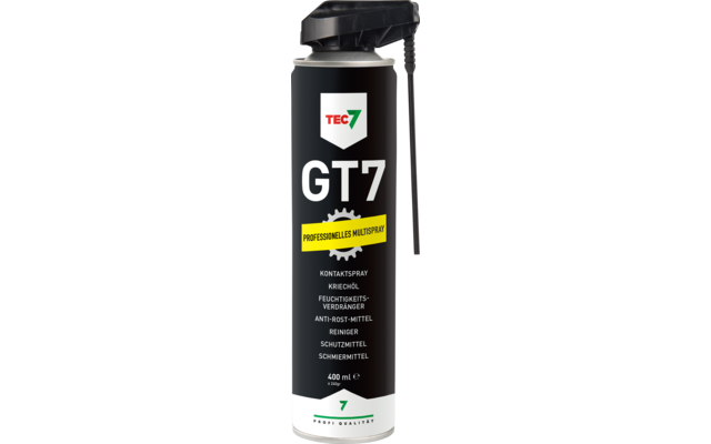 Multifunksjonsspray GT7 400 ml smøring og rustløser - TEC7 montert og klar til bruk