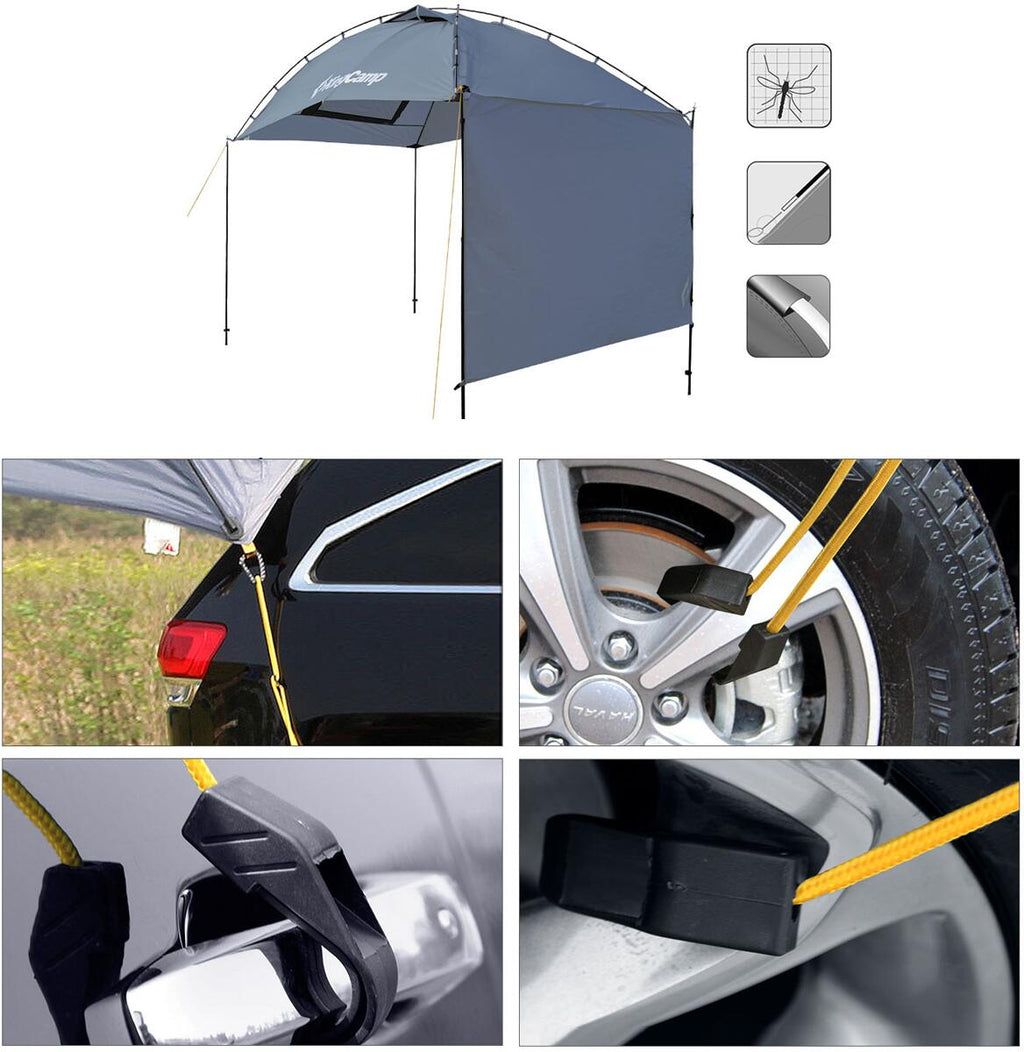 Montert Multifunksjonstelt Compass Plus 315x215x190 cm ved bil