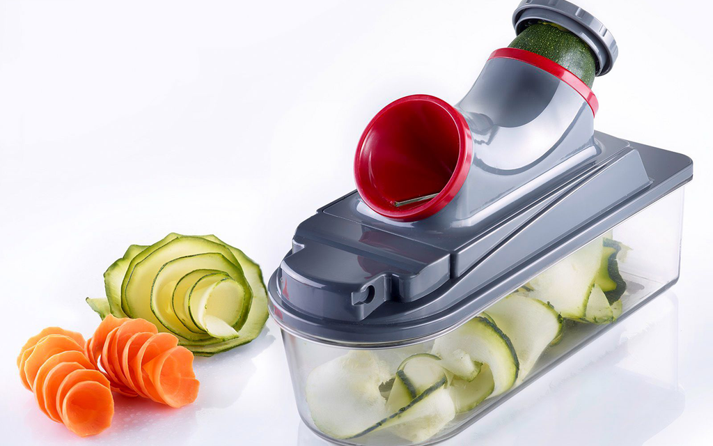 Multikutter Dicer Star Plus 12-delers sett i stål forfra
