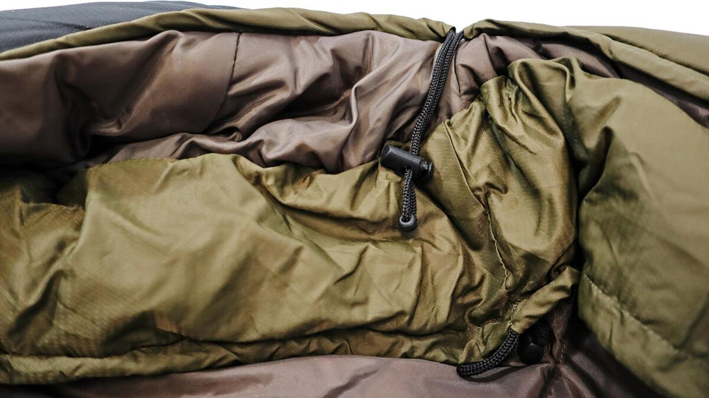 Mumiesovepose Frostfall Comfort 220x85 cm detalj av glidelås