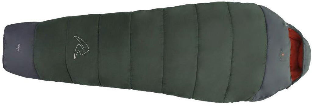 Bakside av Mumiesovepose Glacier II -5°C, 220x85cm, 1380g, grønn
