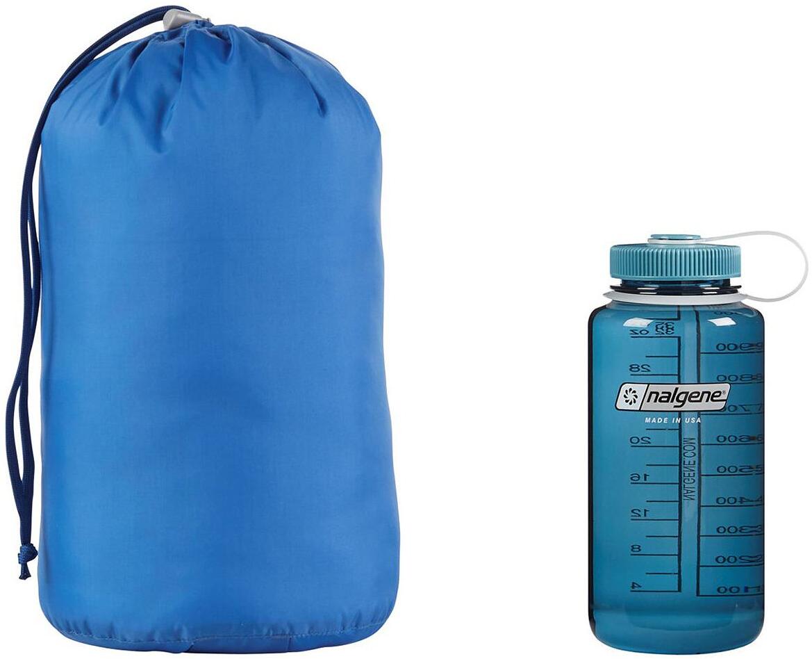 Bakside av Mumiesovepose Helium 800FP dun, komfort 5°C, blå - Marmot