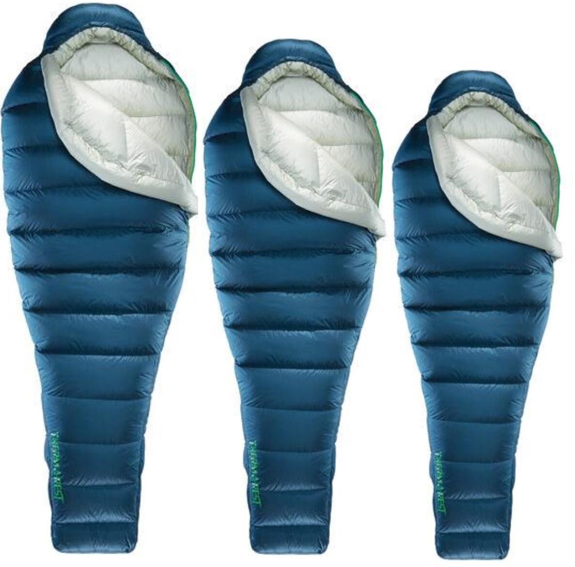 Mumiesovepose Hyperion -6°C nylon blå lettvekt forfra