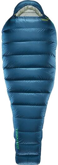 Mumiesovepose Hyperion -6°C nylon blå lettvekt bakside