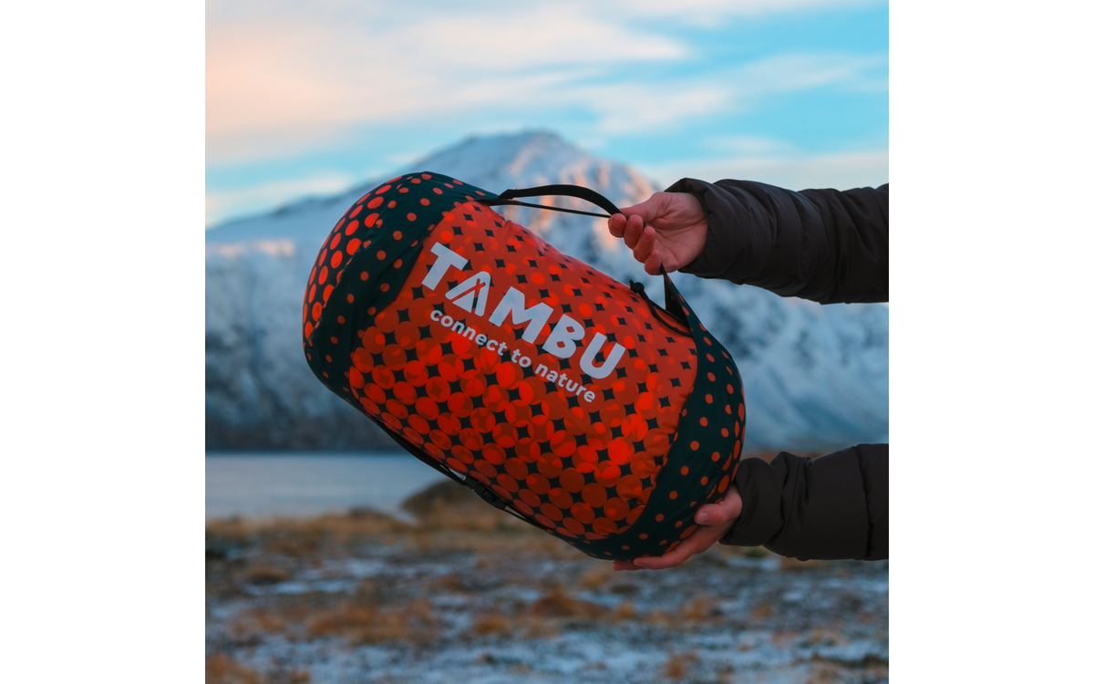 Mumiesovepose Kara 1000 sommer polyester 205 cm 1 kg - Tambu med hette og snøring