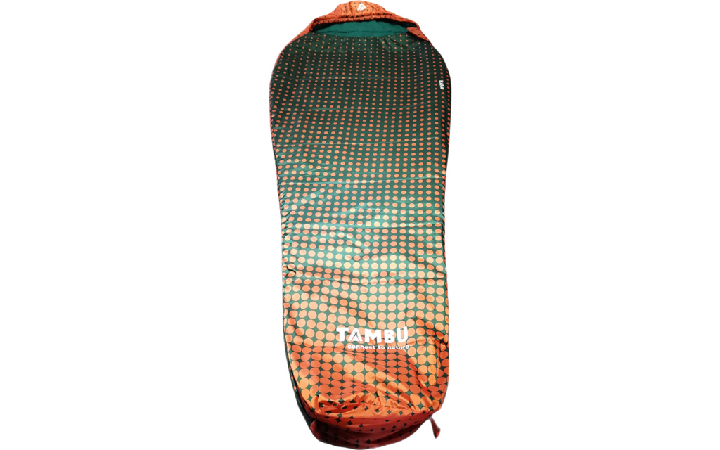 Mumiesovepose Kara 1600 3-sesongs polyester 225 cm 1,6 kg - Tambu i bruk i telt