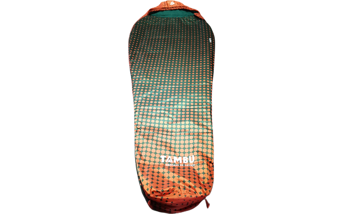 Mumiesovepose Kara 1600 3-sesongs polyester 225 cm 1,6 kg - Tambu i bruk i telt