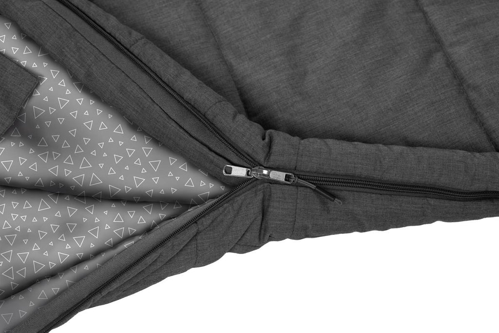Detalj av flanellfôret på Mumiesovepose Nemos 235x90 cm flanellfôr