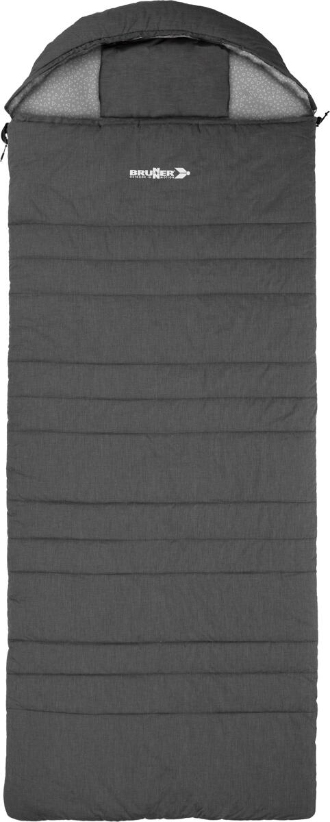 Montert Mumiesovepose Nemos 235x90 cm flanellfôr i campingmiljø